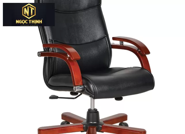 Ghế lãnh đạo cao cấp đệm tựa bọc da thật TQ36